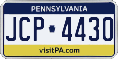 PA license plate JCP4430