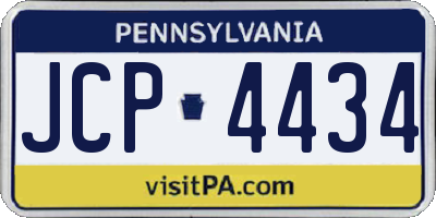 PA license plate JCP4434