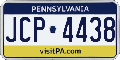 PA license plate JCP4438