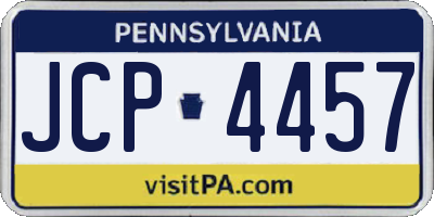 PA license plate JCP4457