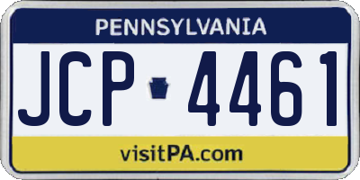 PA license plate JCP4461