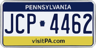 PA license plate JCP4462