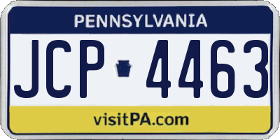 PA license plate JCP4463