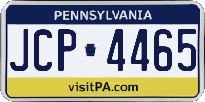PA license plate JCP4465