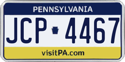 PA license plate JCP4467