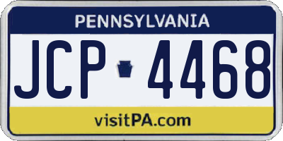 PA license plate JCP4468