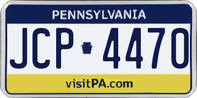 PA license plate JCP4470