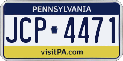 PA license plate JCP4471