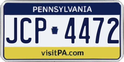 PA license plate JCP4472