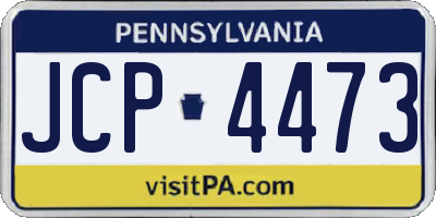 PA license plate JCP4473