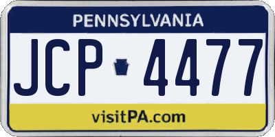 PA license plate JCP4477