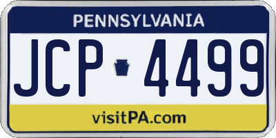 PA license plate JCP4499