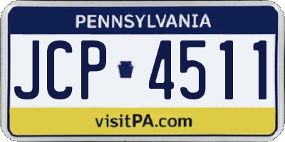 PA license plate JCP4511