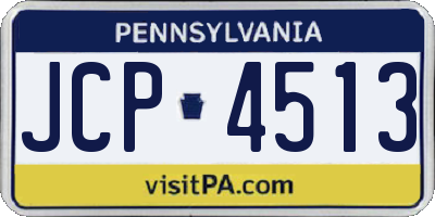 PA license plate JCP4513