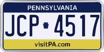 PA license plate JCP4517