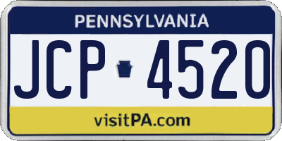PA license plate JCP4520