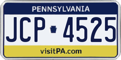 PA license plate JCP4525