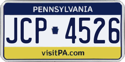 PA license plate JCP4526