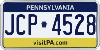 PA license plate JCP4528