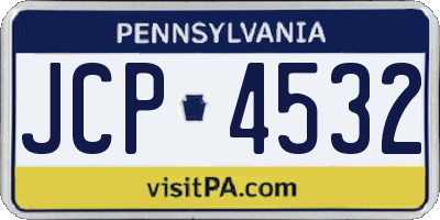 PA license plate JCP4532