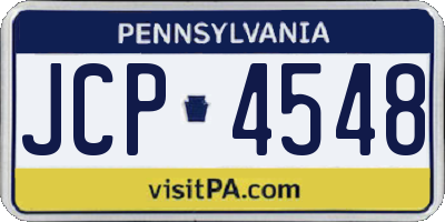 PA license plate JCP4548