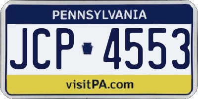 PA license plate JCP4553