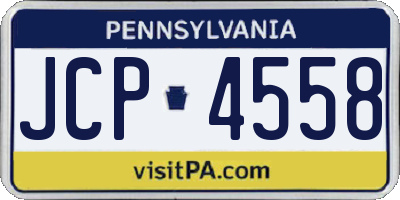 PA license plate JCP4558