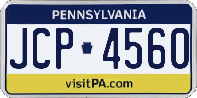 PA license plate JCP4560