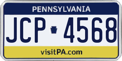 PA license plate JCP4568