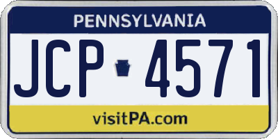 PA license plate JCP4571