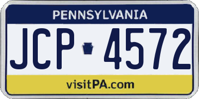 PA license plate JCP4572