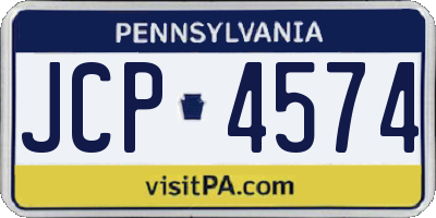 PA license plate JCP4574