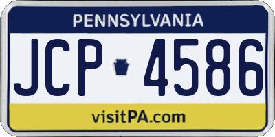 PA license plate JCP4586
