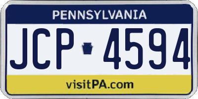 PA license plate JCP4594