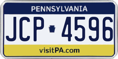 PA license plate JCP4596