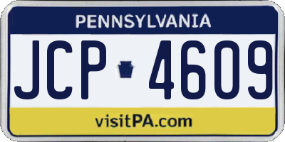 PA license plate JCP4609