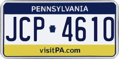 PA license plate JCP4610