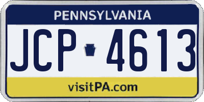 PA license plate JCP4613