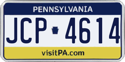 PA license plate JCP4614