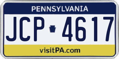 PA license plate JCP4617