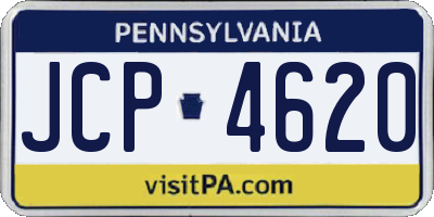 PA license plate JCP4620