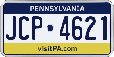 PA license plate JCP4621