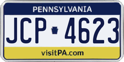 PA license plate JCP4623