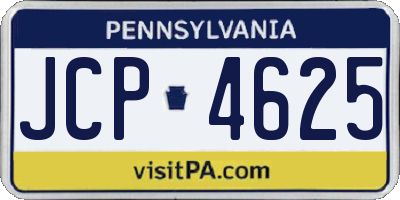 PA license plate JCP4625