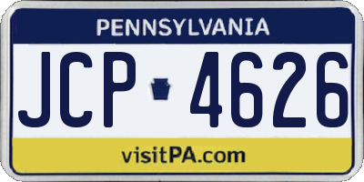 PA license plate JCP4626
