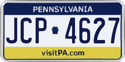 PA license plate JCP4627