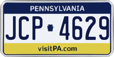 PA license plate JCP4629