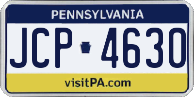 PA license plate JCP4630