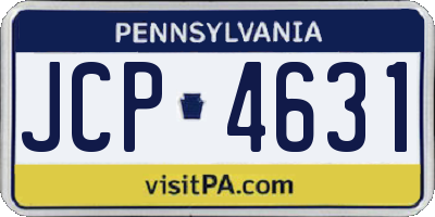PA license plate JCP4631