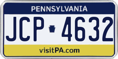 PA license plate JCP4632